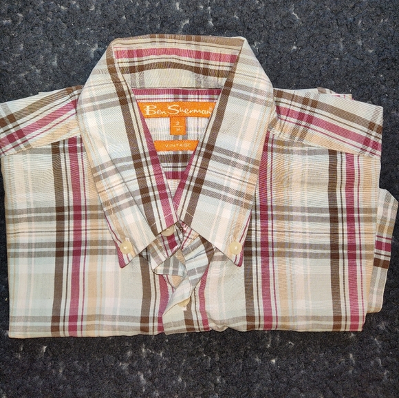 Ben Sherman Short Sleeve Plaid Button Down - Picture 1 of 15
